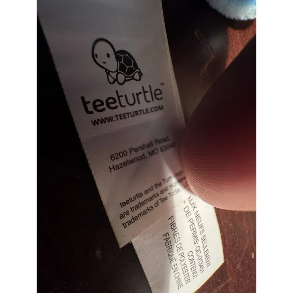 TeeTurtle  Reversible Blue Shark Plush Stuffed Toy Happy and Angry
